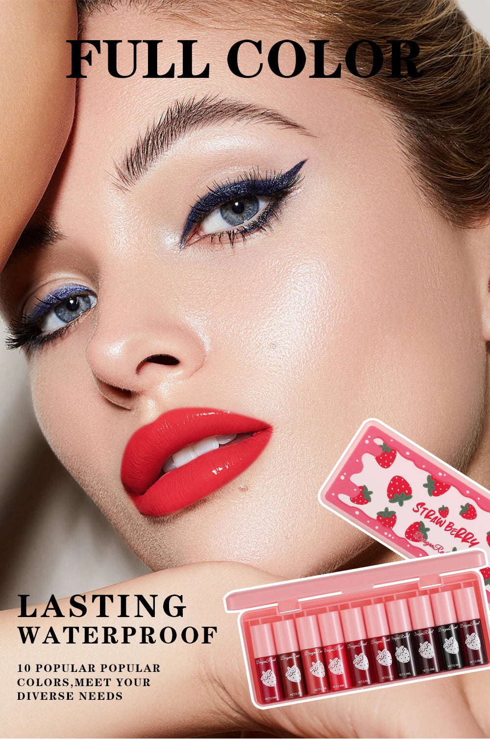 10 Pack Lipstick Water Stain Lip Lotion Lipstick Lasting Color Film Lipstick Water Light Stain Lipstick Water Non fading Lipstic