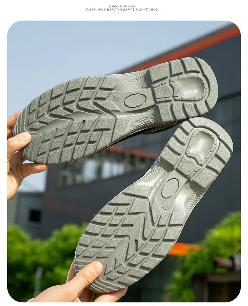 Steel Toe Shoes for Men Women Lightweight Anti-smash Steel Toe Sneakers Indestructible Work Boots Construction Safety Shoes