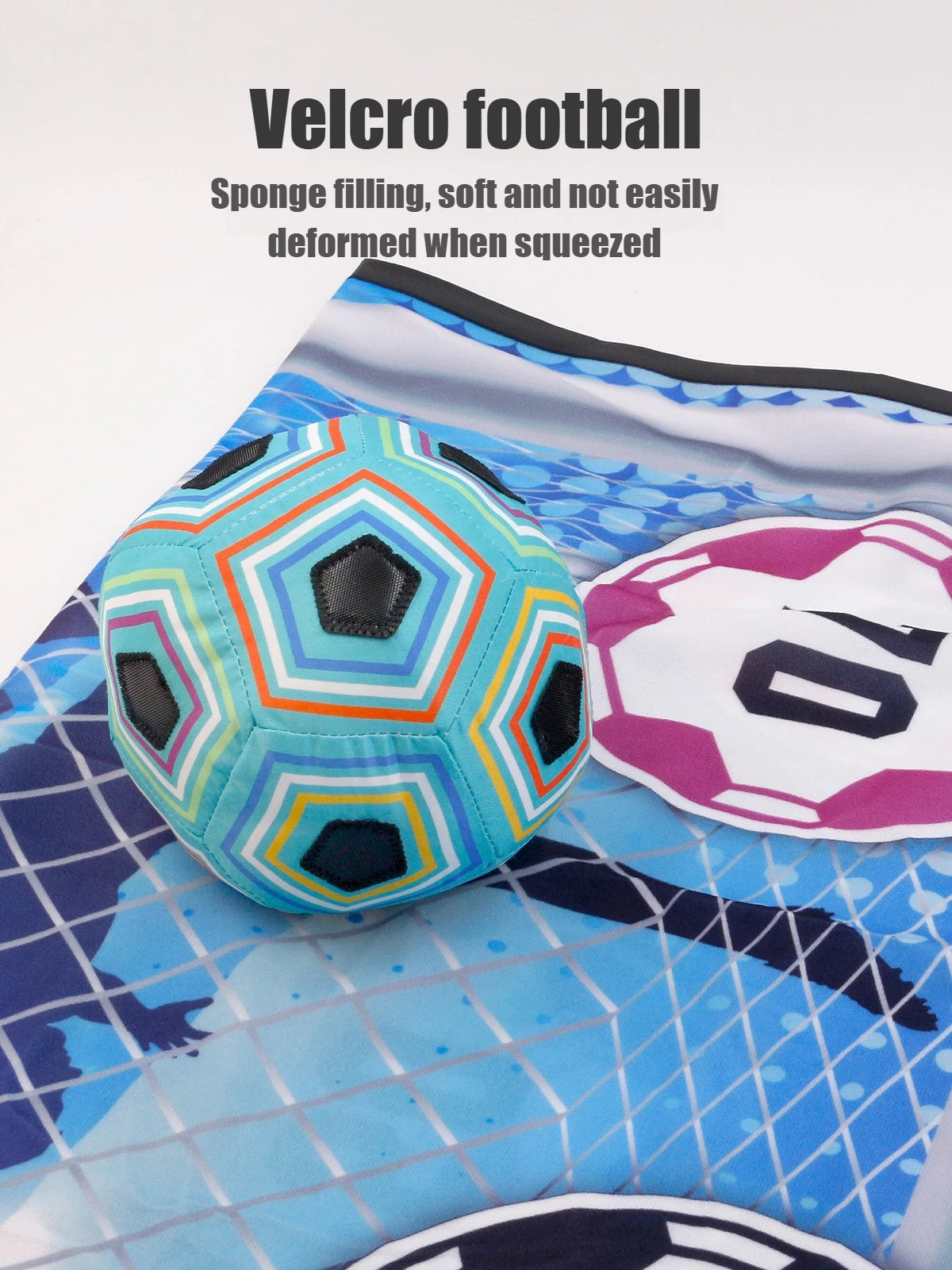 150CM Kids Football Game Set Indoor Outdoor Training Game Mat with Target Areas Practice Shoot Gifts for Children