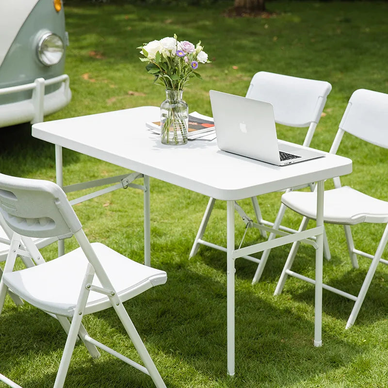 Outdoor Folding Table Night Camping Picnic Party Office Foldable Plastic Computer Table Household Dining Table Children's Desk