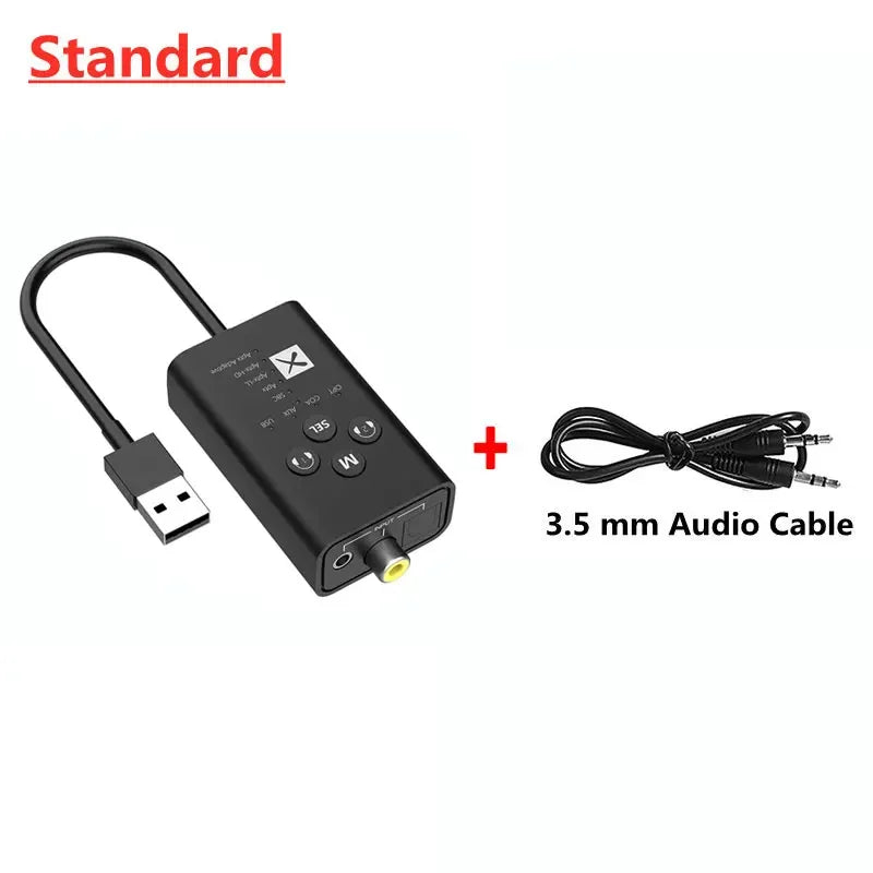 Bluetooth 5.2 Transmitter APTX HD LL Low Latency Adaptive USB Wireless Audio Adapter Optical Coaxical AUX For PS4 Notebook PC TV