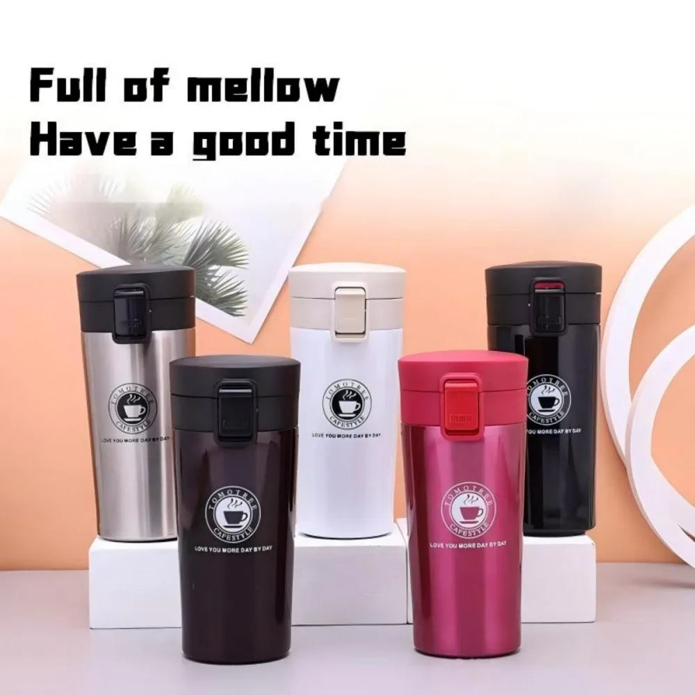 350/500ML Car Thermal Cup 304 Stainless Steel Vacuum Insulated Coffee Thermos Travel Water Bottle