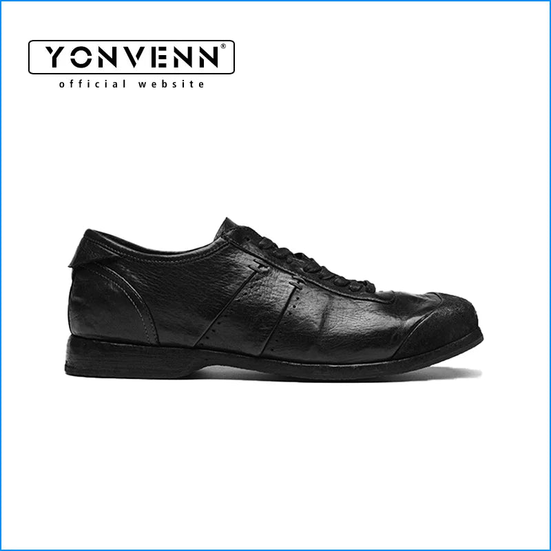 New high-end black training shoes men's casual shoes minimalist handmade horsehide suede boxing shoes trendy