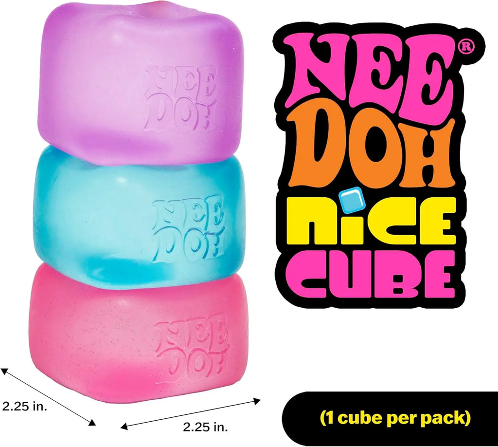Needoh Nice Cube Squishy Fidget Toy Sensory Stress Relief Anxiety Relief Focus Decompress Relax Squeeze Desk Toy for Adults Kids