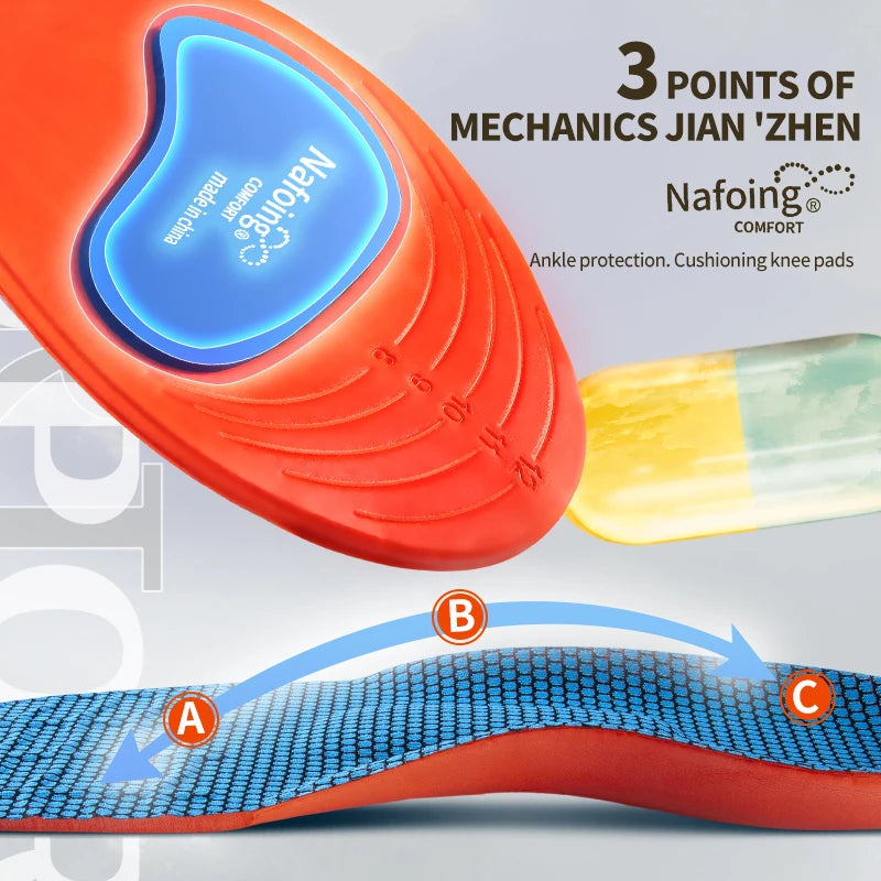 Orthopedic Insoles for Feet Sport Shock-absorbing Insole for Shoes Arch Support Plantar Fasciitis Templates Pads Men Women Sole