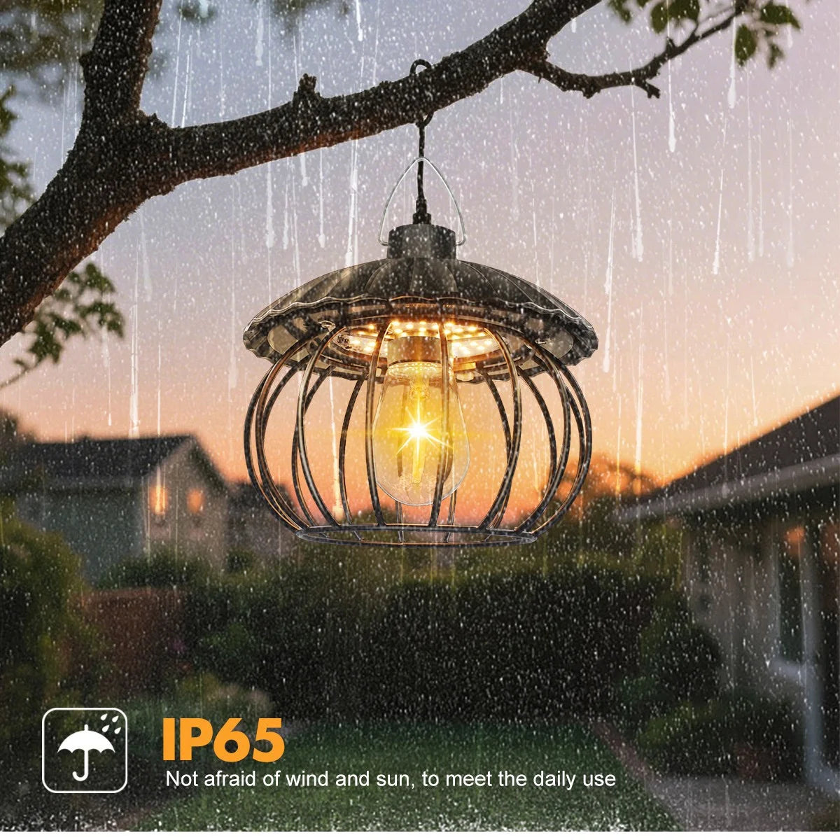 Solar Shed Light Outdoor Solar Pendant Light Indoor Outdoor Motion Sensor Timer Waterproof Gazebo Yard Garage Patio Chicken Coop