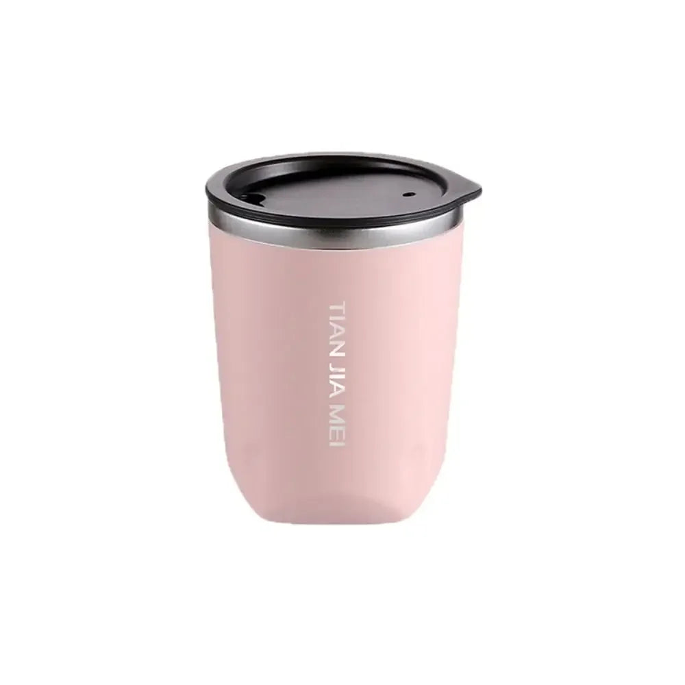 Drinkware 300ML Thermal Coffee Mug with Lid 304 Stainless Steel Vacuum Flask Leak-Proof Double Layer Insulated Tumbler Gift