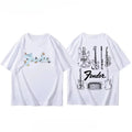 Summer  T-Shirt Fender Electric Guitar Band Short Sleeved Boys and Girls Summer Guitarist Costumes Around Printed T-shirt