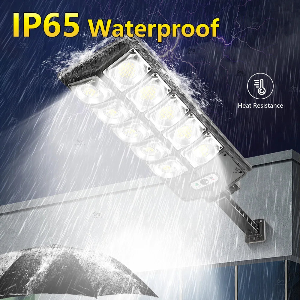 Solar Lights Outdoor Waterproof LED Solar Lamp Motion Sensor Light Remote Control Garden Accessories Outdoor Street Yard Garage
