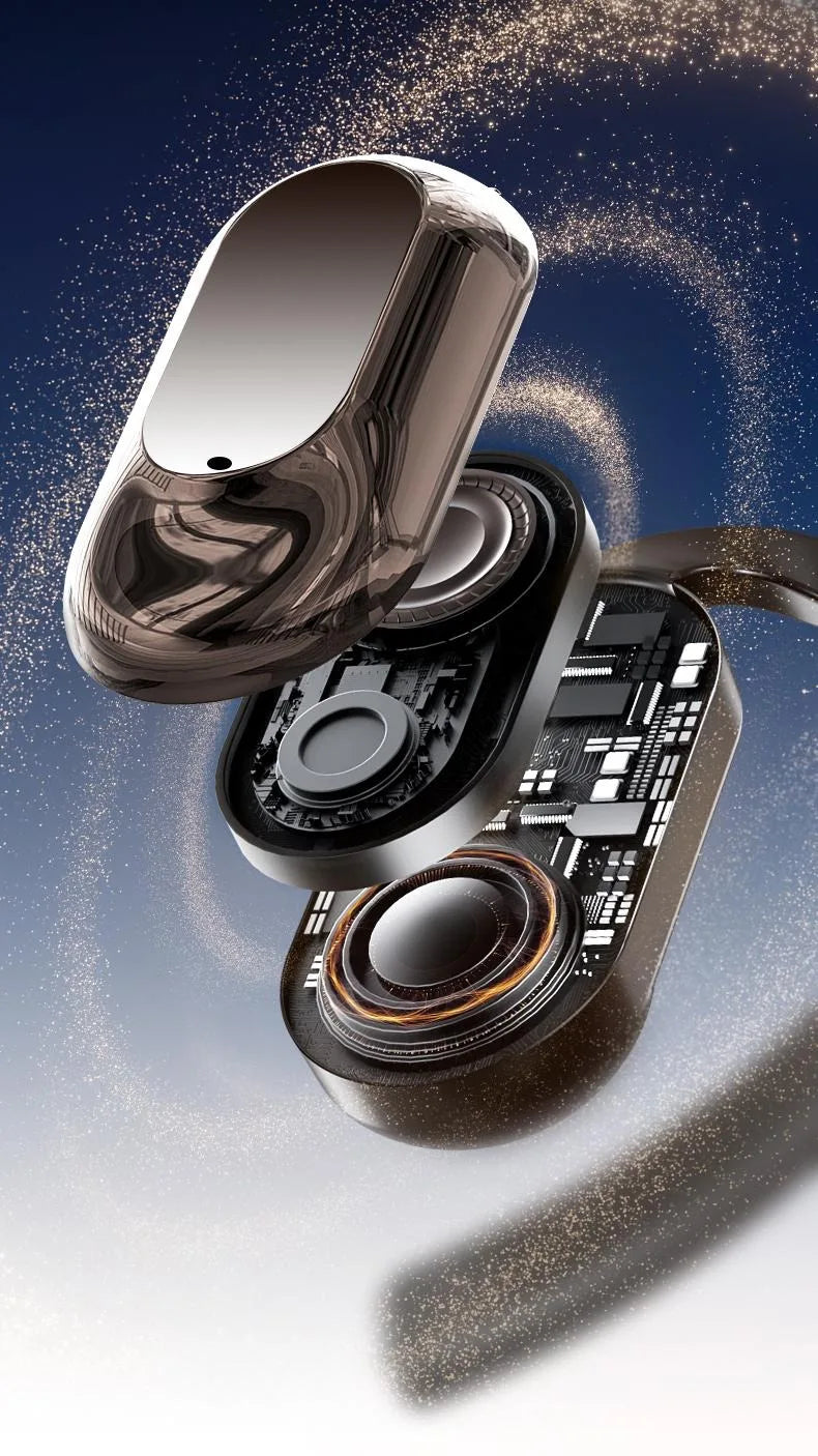 Bluetooth 5.3 Earphones True Wireless Headphones with Mic Button Control Noise Reduction Earhooks Waterproof Headset for Sports