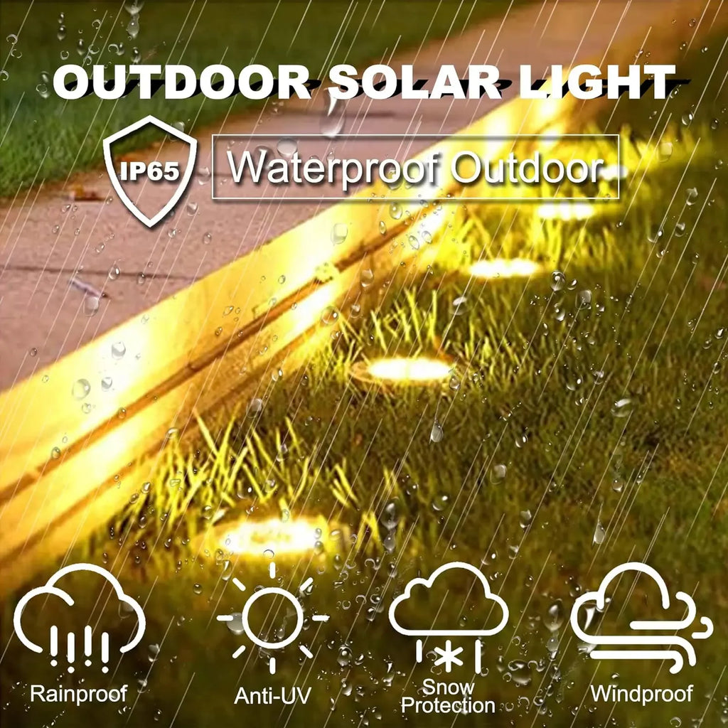 Solar Ground Lights, Waterproof 16LED Solar Light Outdoor Garden,  Landscape Lights for Pathway, Yard, Lawn, Pool, Step, Walkway