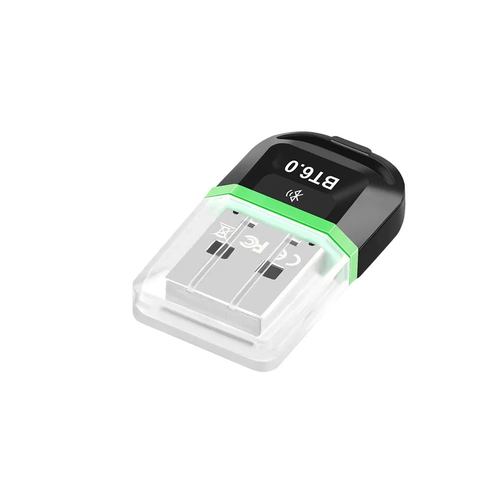 Bluetooth 6.0 USB Adapter Wireless Audio Transmitter Receiver USB Dongle for Headphone Speaker Windows 8.1/10/11 Driver Free