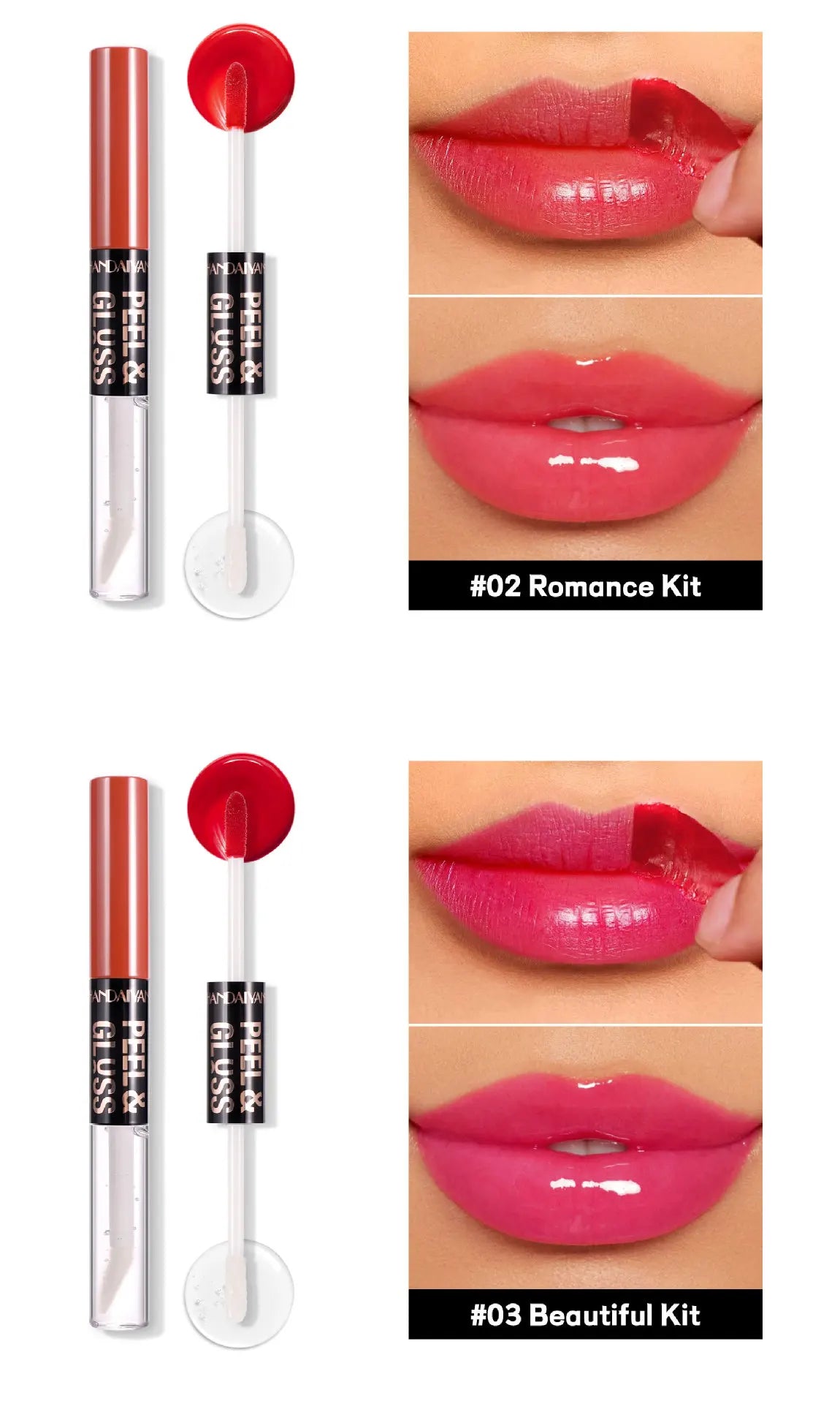 HANDAIYAN Matte Peel-Off Lip Stain Waterproof Transfer-Proof & Moisturizing 2-in-1 | Long-Lasting Lip Gloss & Lipstick
