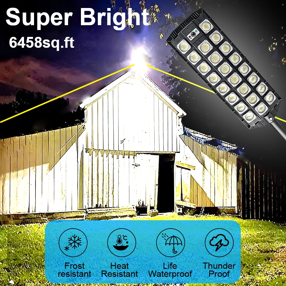 28000W Ultra Powerful Solar Light Outdoor Super Bright Solar Street Lamp Dusk to Dawn Security Flood Light Remote Control Garden