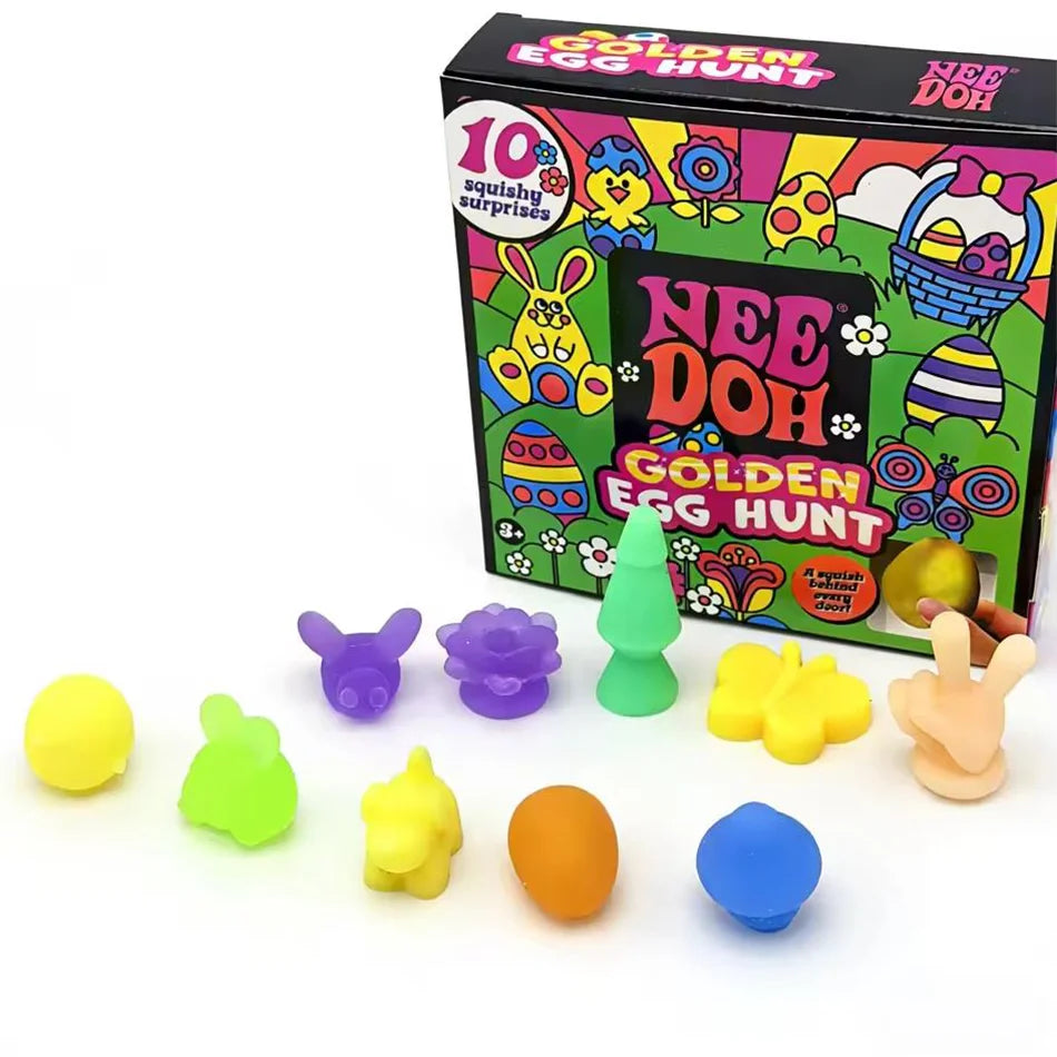 2026 New Needoh Golden Egg Treasure Hunt Blind Box Toy With Squishy Surprise Stress Relief Squeeze Kids' Easter Party Toy