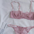 Women's Underwear Bralette Set Sexy Lingerie Lace Erotic Brassiere Female Underwear Lace Bra Panties G-String Bra and Brief Sets