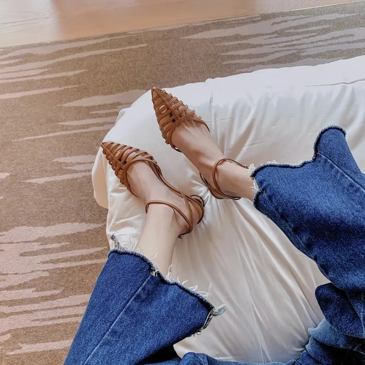 Pointed Toe Shoes Women's High Heels 2023 Fashion High Heels High Heels Summer Party Office Ladies Ladies Sandals Zapatos Mujer
