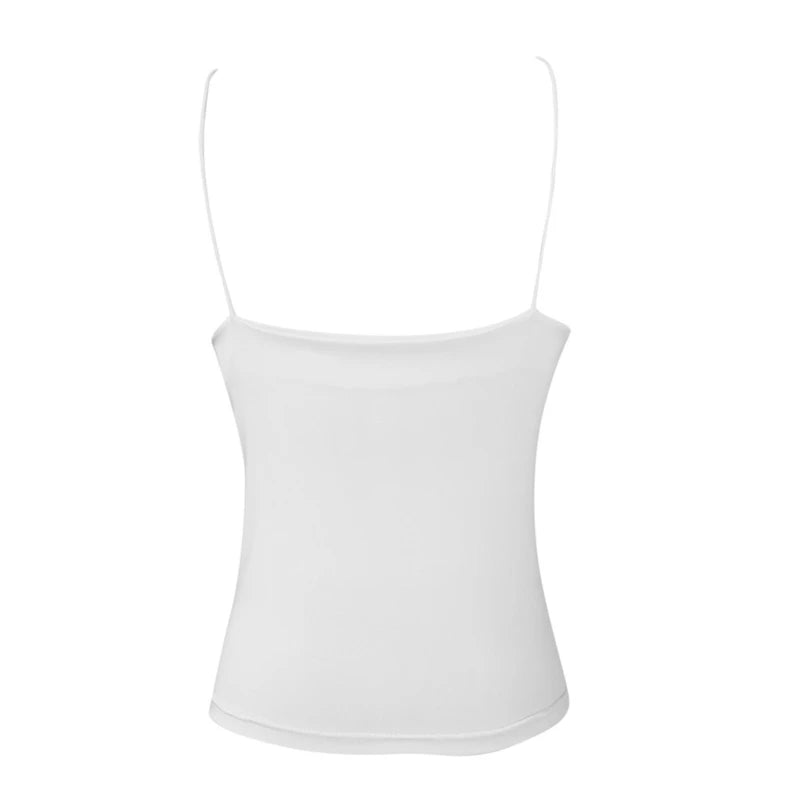 Summer Sexy Vest Women Thin V-neck Strap Camisole Top Solid Color Tank Tops Female Slim Fit Sleeveless For Ladies