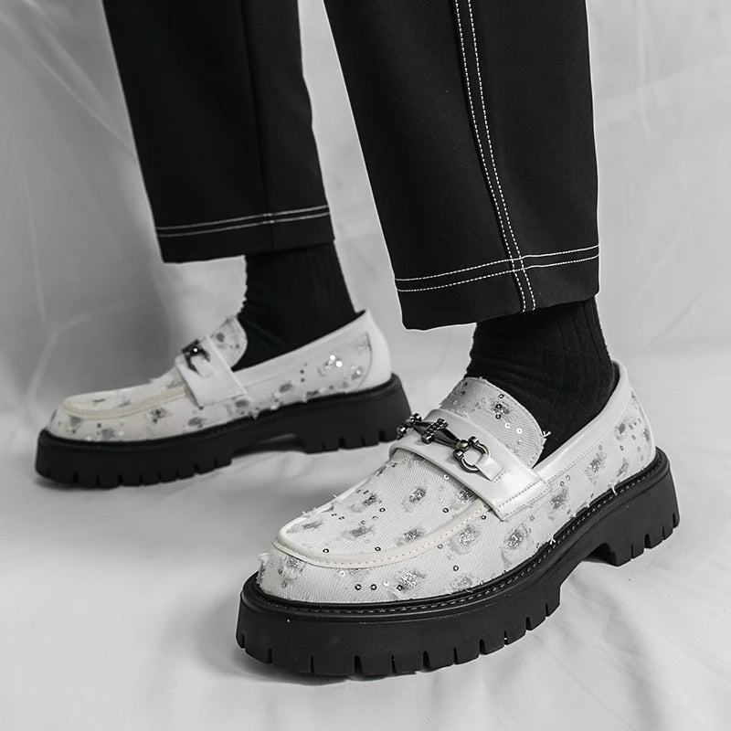 Hot selling thick soled men's shoes Trendy brand designer style Outdoor fashion street walking Daily Young Work Shoes 38-46