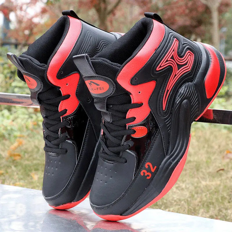 Men's High-Top Basketball Shoes New Wear-Resistant Sports Sneakers Athletic Outdoor Casual Training Boots