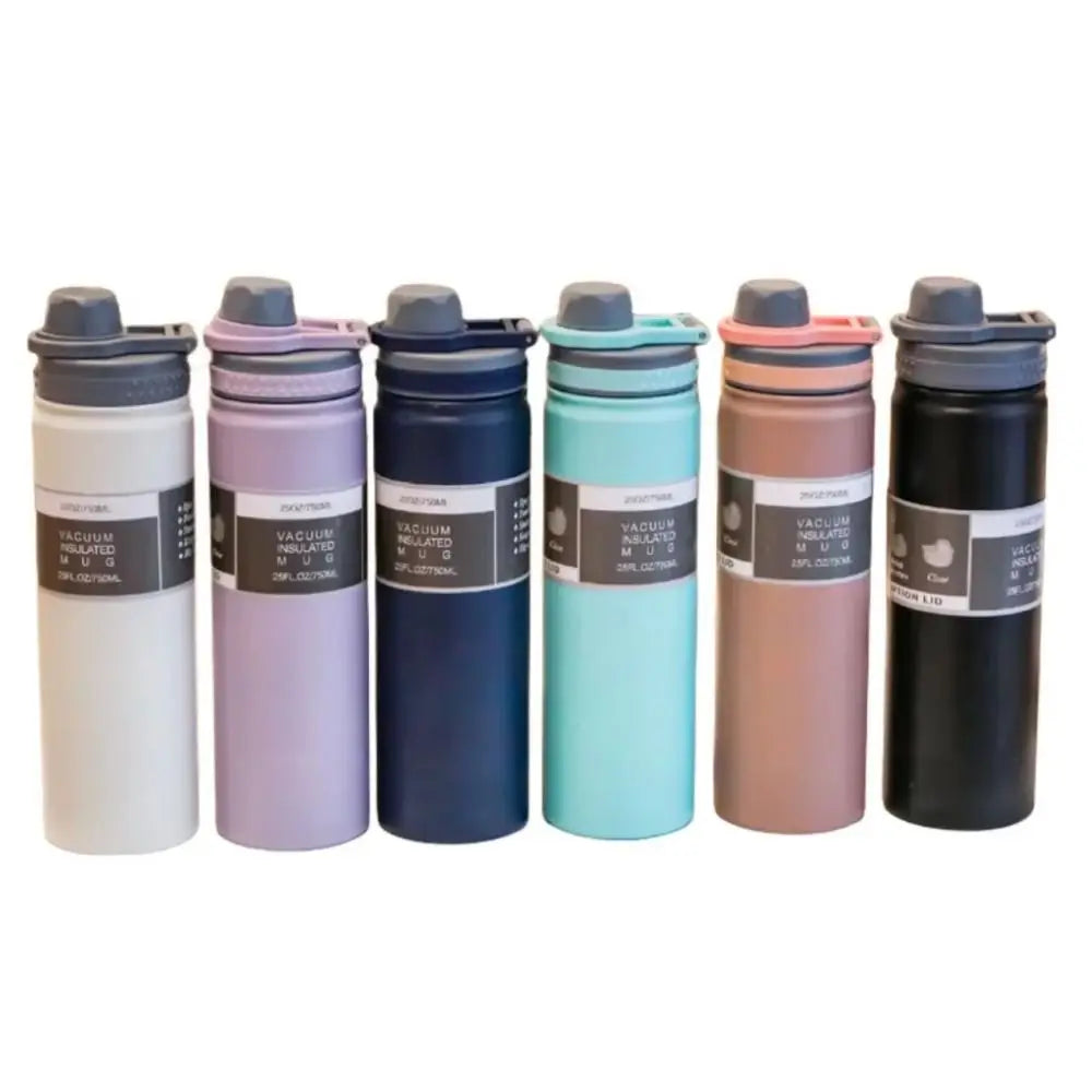 Reusable 750ML Thermal Water Bottle Large Capacity Wide Mouth Sport Thermos Cup Leak Proof Handheld Vacuum Flask Household