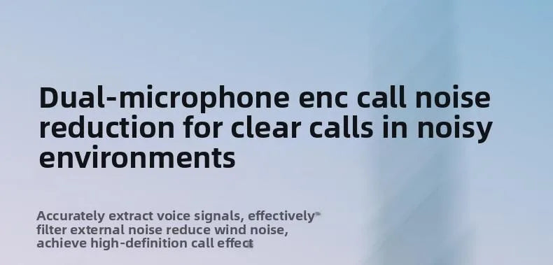 Bluetooth 5.3 Earphones True Wireless Headphones with Mic Button Control Noise Reduction Earhooks Waterproof Headset for Sports