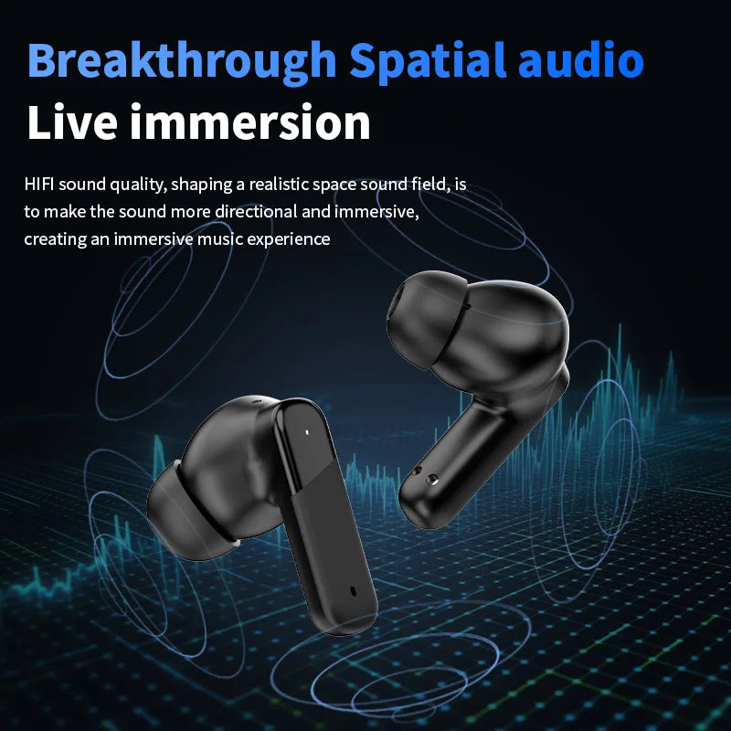 New Bluetooth 5.4 Wireless Earphones with Translation Function LCD Full-Color Touchscreen HiFi Surround Sound&Long Battery Life