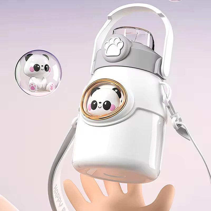 Cute Kawaii Thermal Mug 650ML 316 Stainless Steel Thermos for Tea Kid Children Drinks Stainless Steel Water Bottle