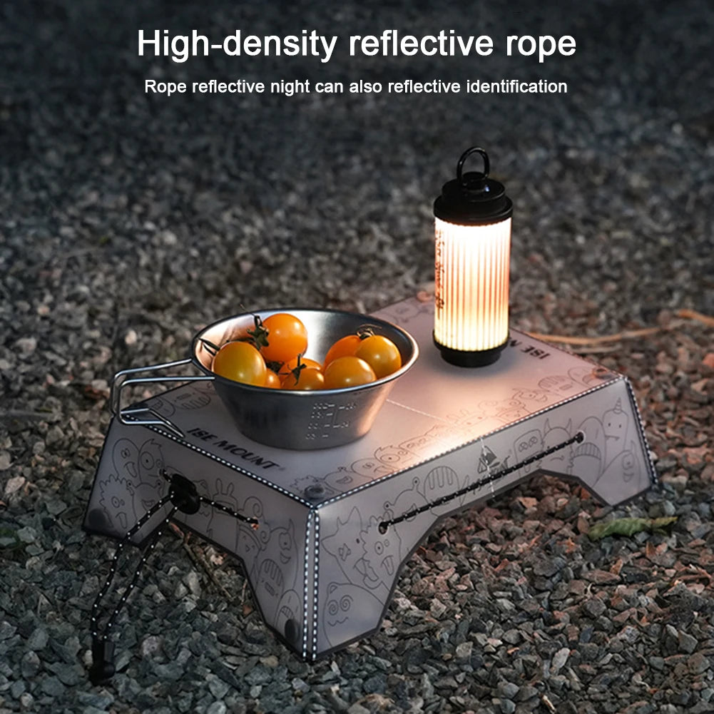 Folding Camping Table Ultralight Foldable Camping Tray Portable Small Backpacking Table Multifunctional for Camping Hiking