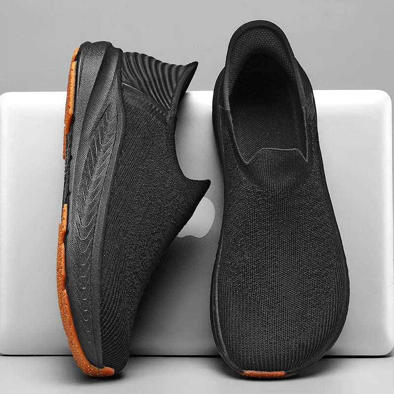 Slip on Wide Toe Men Barefoot Shoes Outdoor Casual Sneakers Breathable Lightweight Walking Running Shoes Zero Soles Sport Shoes