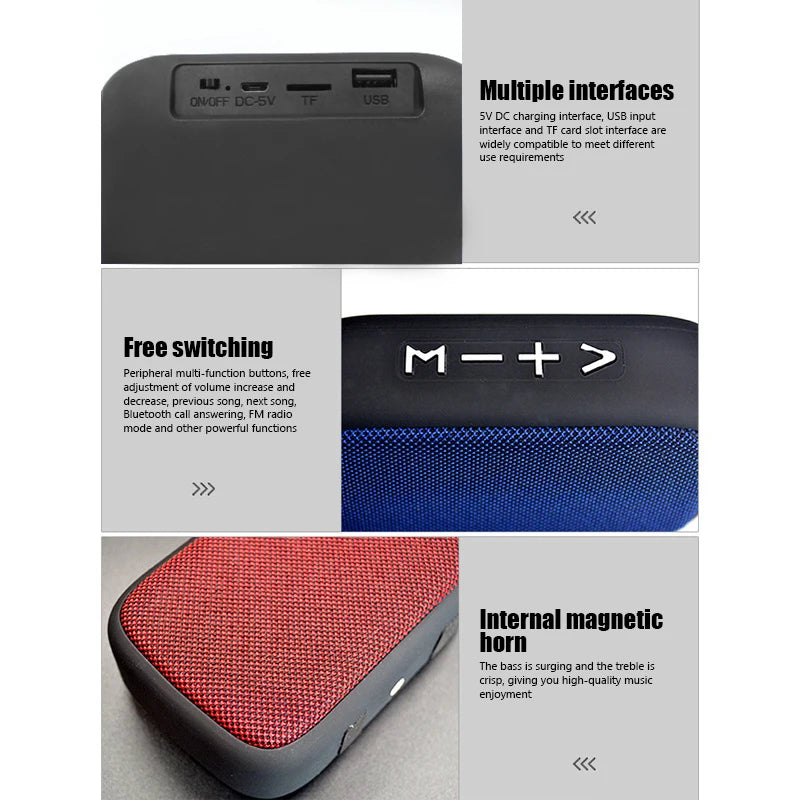 Bluetooth 5.0 Portable Wireless Soundbar Battery Outdoor Indoor Sport HIFI Customized High-Quality Speaker Soundbar For Computer
