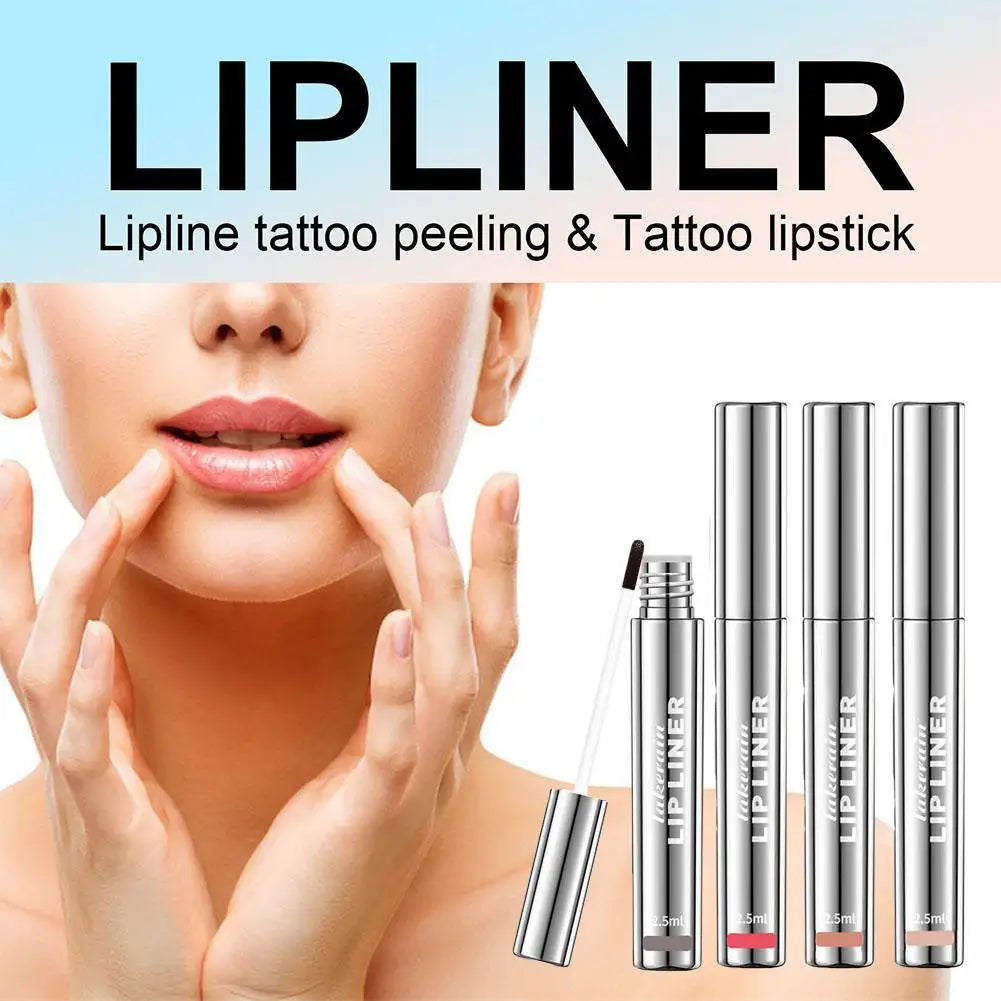 Waterproof Lip Liner Peel Off Tattoo Lipgloss Waterproof Long Lasting Matte Lip Tint Brown Contour Tear-off Lips Stain Cosmetic
