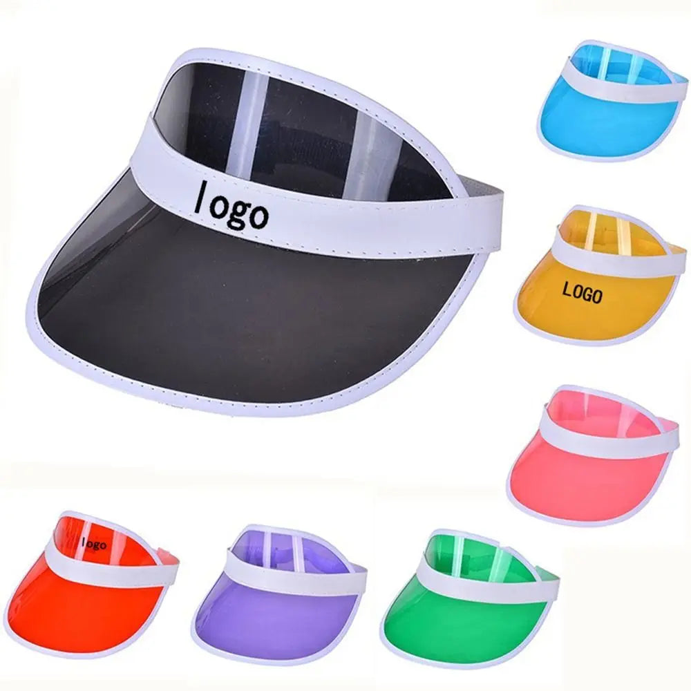 Summer Baseball Hat Anti-UV Sunshade Hat Empty Top Transparent Plastic Visor Caps Sunshade Bicycle Sun Hat Sports Accessories
