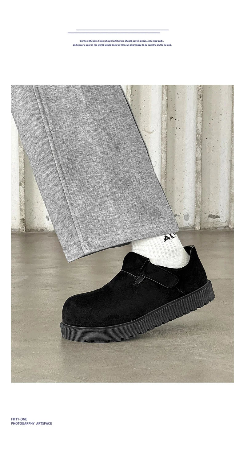 Spring and Autumn Men's Derby Shoes‌ – New Design, Height-Increasing, Stylish, Comfortable for Walking, Casual Flat-Toe Loafers
