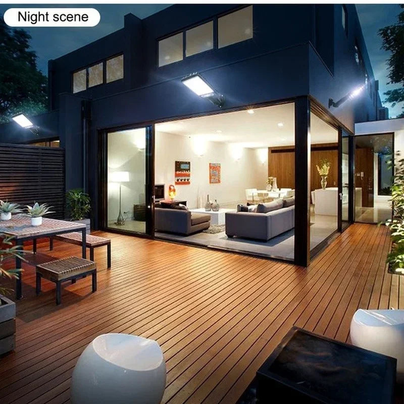 Powerful LED Solar Outdoor Led Courtyard Wall Lamp Rechargeable Human Body Induction Garden Terrace Garage Door Street Lighting