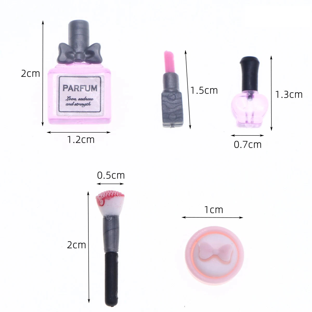 1Set Dollhouse Mini Cosmetics Lipstick Perfume  Miniature Fashion Scene Doll Toiletry Model Accessories Mini Beauty Props