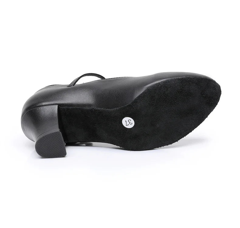 New women's dance shoes Latin party Social Dancing tango jazz elegant dance shoes closed toe black modern dance shoes 35-45