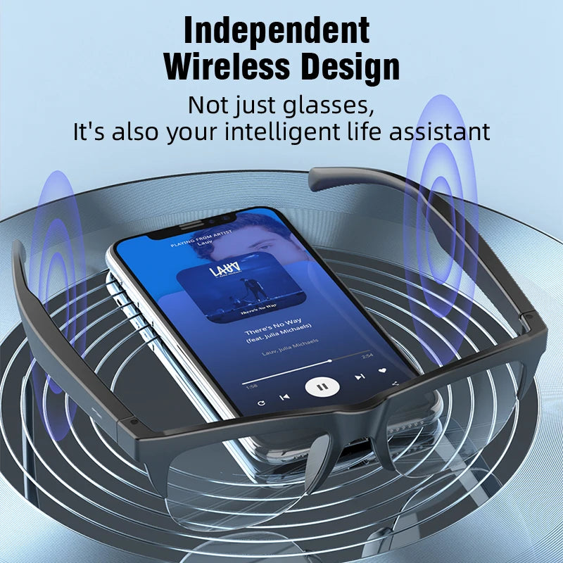 Sunglasses Glasses New Smart Bluetooth V5.3 Hands Free Calling Audio Outdoor Sports Headphones For Blue Light Blocking