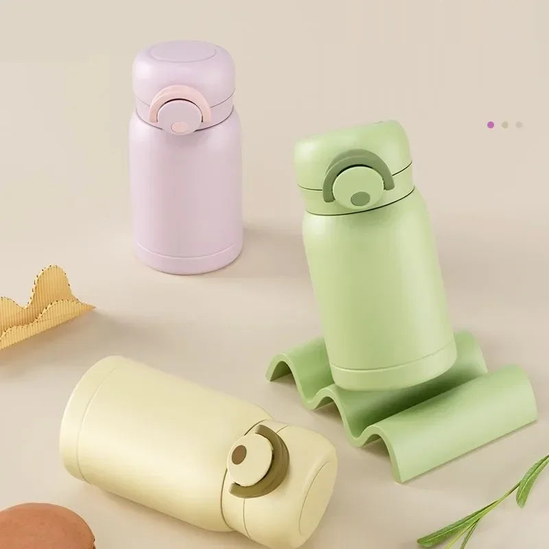 350ml/220ml Mini Thermos Cup Pocket Cup Stainless Steel Thermal Coffee Mug Vacuum Flask Insulated Hot Water Bottle Kids Gift
