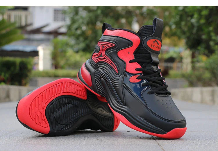 Men's High-Top Basketball Shoes New Wear-Resistant Sports Sneakers Athletic Outdoor Casual Training Boots