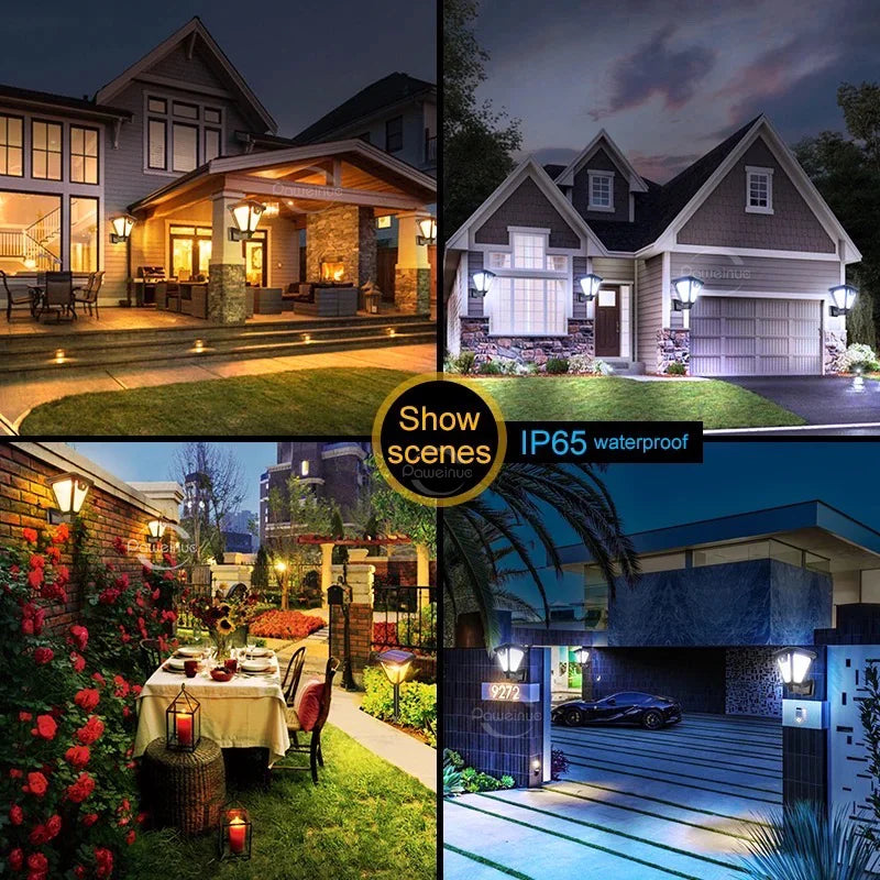Solar Outdoor Lights USB Rechargeable Solar Lawn Lamp Motion Sensor 3 Modes Solar Wall Lamp Outdoor Waterproof Garden Yard Light