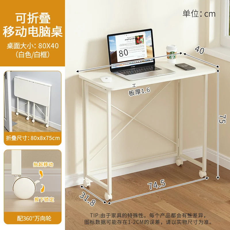 Foldable Laptop Desk for Home And Bedside Use Space-Saving Multifunctional Junior High Student Study Table