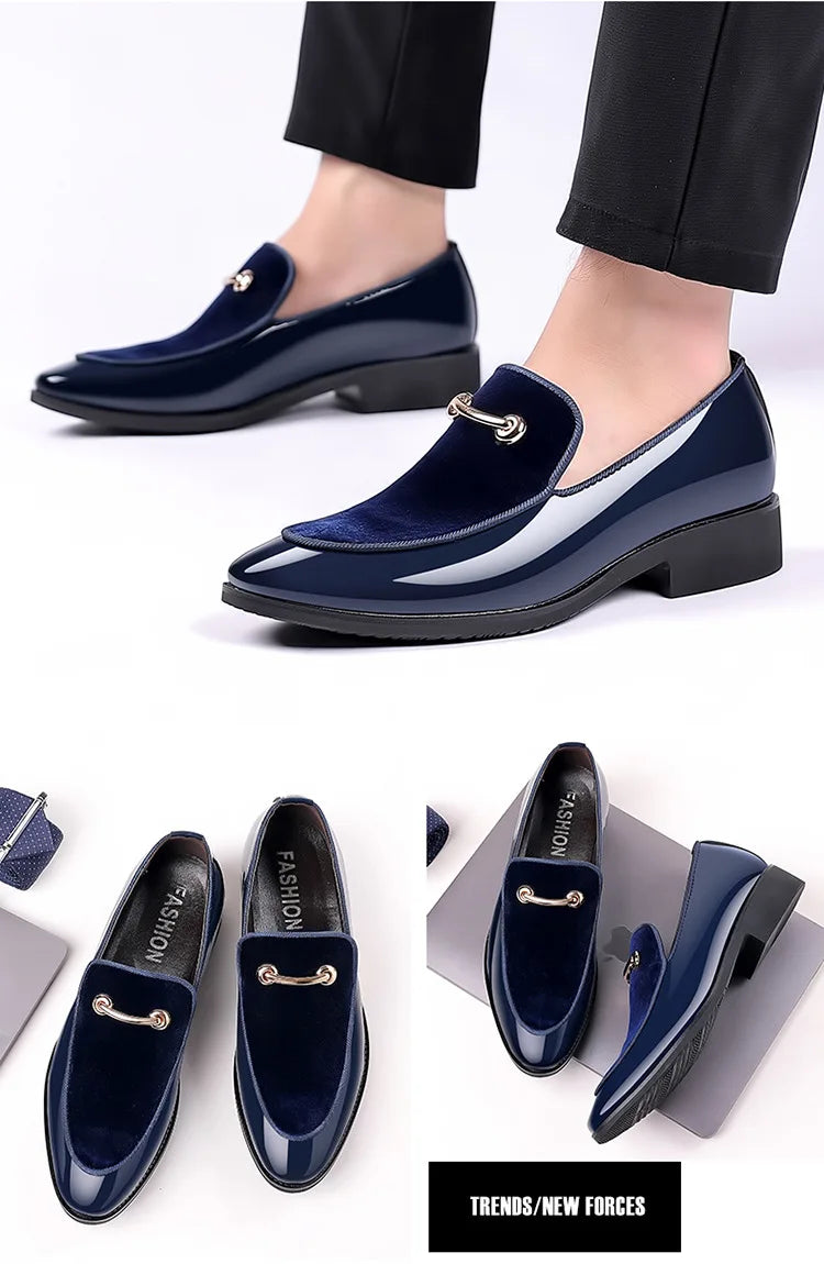 Suede Shoes for Men Luxury Designer Men Dress Shoes Fashion  Elegant Wedding Shoes italian style Men Oxford Shoe Big Size 38-48