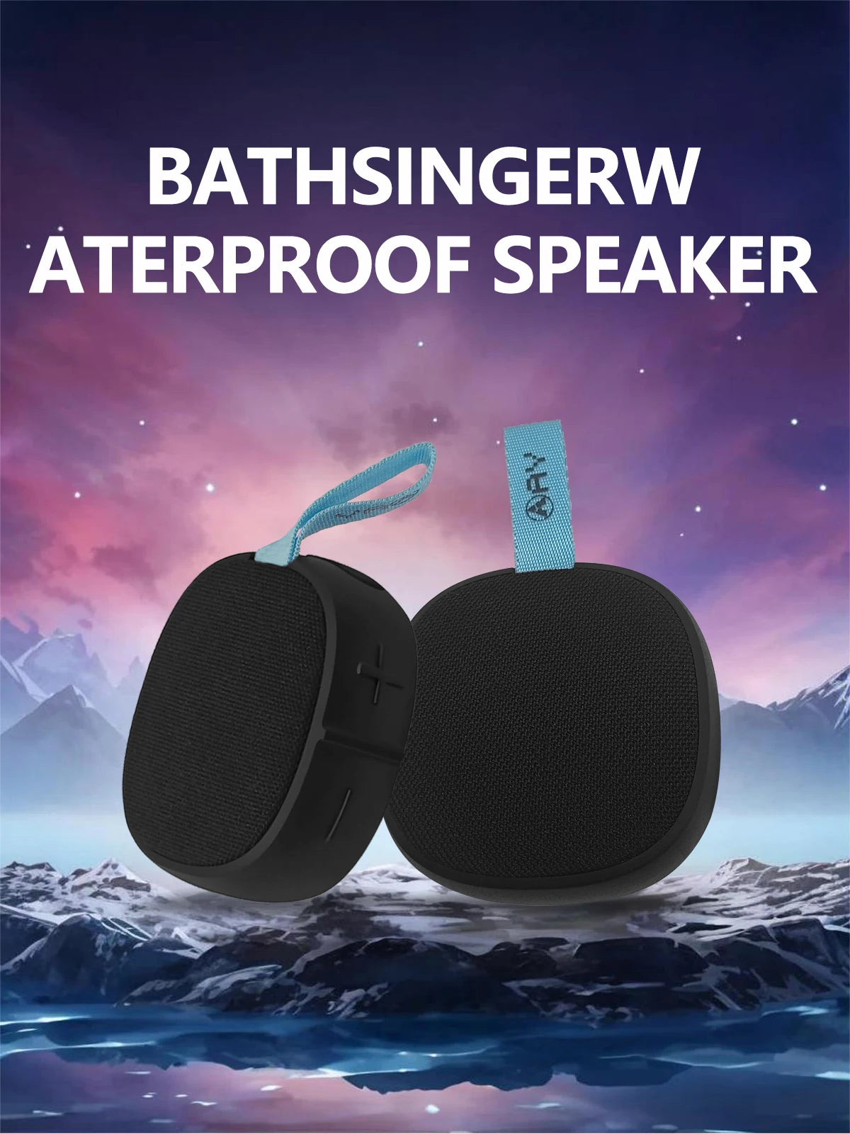 Bluetooth bathroom speaker, portable small speaker, IPX-4 waterproof speaker, suitable for bathroom parties and outdoor travel