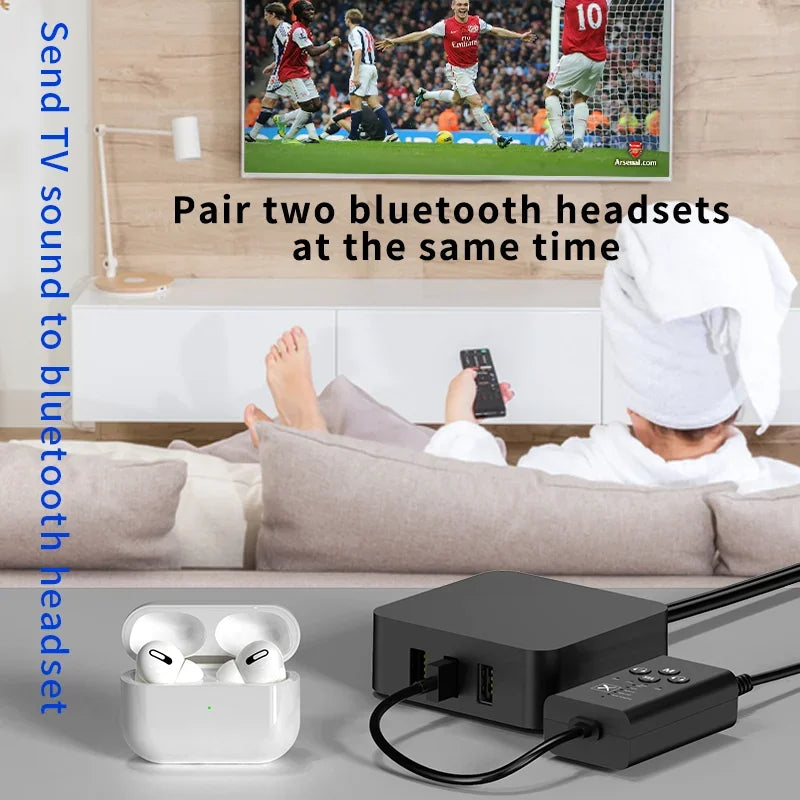 Bluetooth 5.2 Transmitter APTX HD LL Low Latency Adaptive USB Wireless Audio Adapter Optical Coaxical AUX For PS4 Notebook PC TV