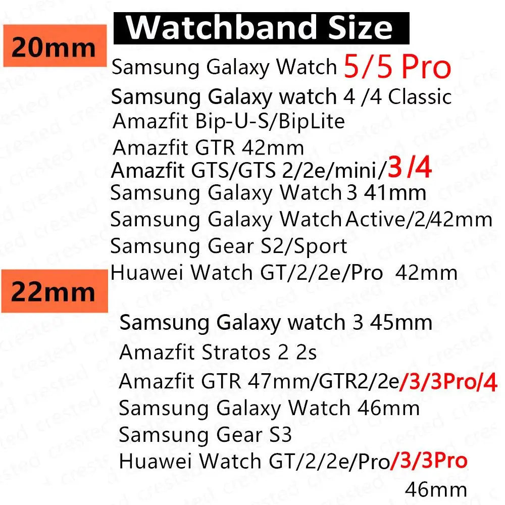 22mm 20mm Band for Samsung Galaxy Watch 7 FE 4 6 classic 5 Pro 3 active 2/correa Nylon Bracelet Huawei watch GT 2 3 pro 4 strap