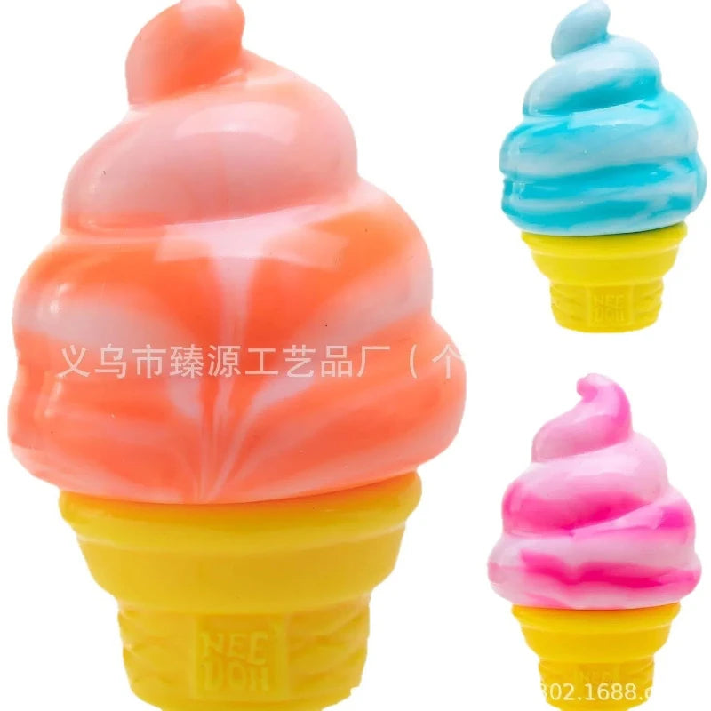 New Needoh Nice Cube By Schylling Sensory Squeeze Toy Ice Cream Color Squishy Stress Relief Fidget Toy For Children Adults