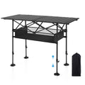 Folding Camping Table Portable Roll-up Table With Adjustable Height Large Storage Bag Carrying Bag For Outdoor&Indoor Picnic BBQ