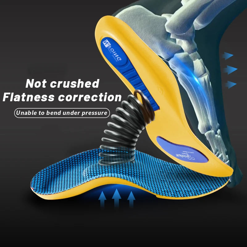 Orthopedic Insoles for Feet Sport Shock-absorbing Insole for Shoes Arch Support Plantar Fasciitis Templates Pads Men Women Sole
