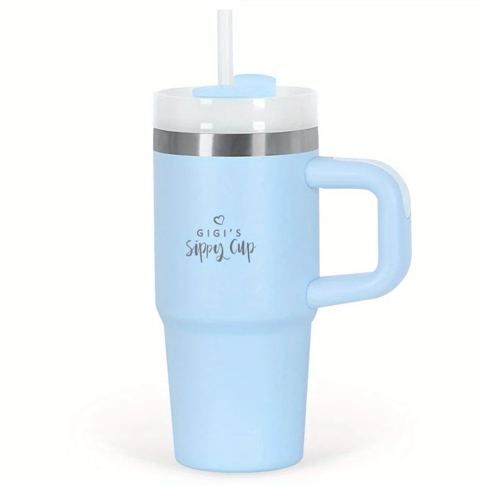 14oz Thermal Mug with Handle, 304 Stainless Steel Insulated Tumbler Vacuum Coffee Cup, Portable Water Cup Travel Thermal Cup